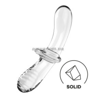 Скляний дилдо Satisfyer Double Crystal, прозорий - Інтернет-магазин спільних покупок ToGether