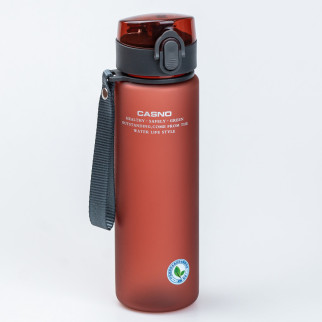 Спортивна пляшка для води 560 мл з фліп-кришкою з ремінцем Червона - Інтернет-магазин спільних покупок ToGether