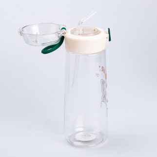 Пляшка для води Bear Fashion Plastic Cup 600 мл зелена - Інтернет-магазин спільних покупок ToGether