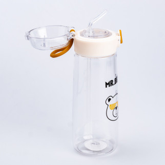 Пляшка для води Bear Fashion Plastic Cup 600 мл коричнева - Інтернет-магазин спільних покупок ToGether