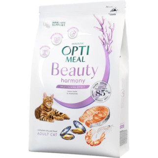 Optimeal Beauty Harmony на основі морепродуктів сухий корм для котів м'який заспокійливий ефект 4 кг - Інтернет-магазин спільних покупок ToGether
