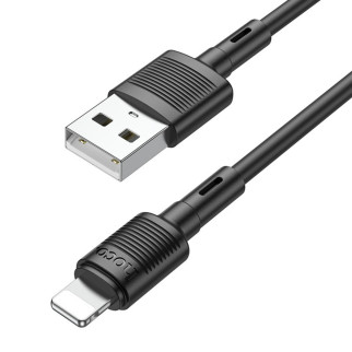 Кабель HOCO X83 USB to iP 2.4A, 1m, PVC, PVC connectors, Black (6931474770868) - Інтернет-магазин спільних покупок ToGether