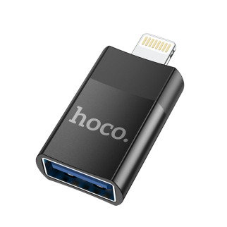 Кабель-перехiдник HOCO UA17 iP Male to USB female USB2.0 adapter Black (6931474761989) - Інтернет-магазин спільних покупок ToGether