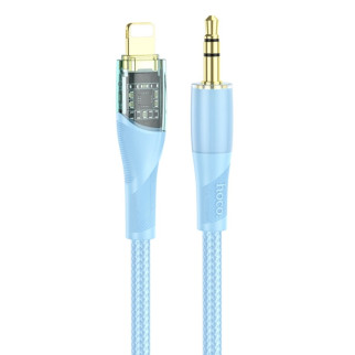 Аудiокабель HOCO UPA25 Transparent Discovery Edition Digital audio conversion cable iP Blue (6931474791160) - Інтернет-магазин спільних покупок ToGether