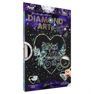Комплект креативної творчості "DIAMOND ART" DAR-01, 10 видів  (Сови на гілці) - Інтернет-магазин спільних покупок ToGether