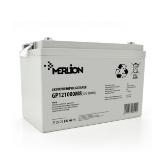 Акумуляторна батарея MERLION AGM GP121000M8 12 V 100 Ah (329 x 172 x 218) White Q36 - Інтернет-магазин спільних покупок ToGether