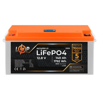 Акумулятор LP LiFePO4 для ДБЖ LCD 12 V (12,8) — 140 Ah (1792Wh) (BMS 80A/40А) пластик - Інтернет-магазин спільних покупок ToGether
