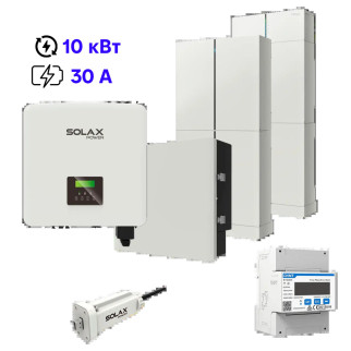 Комплект Solax 6.2: Трифазний гібридний інвертор на 10 кВт, з АКБ на 12,4 кВт*год - Інтернет-магазин спільних покупок ToGether