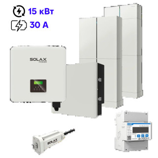 Комплект Solax 6.4: Трифазний гібридний інвертор на 15 кВт, з АКБ на 12,4 кВт*год - Інтернет-магазин спільних покупок ToGether