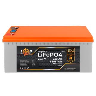 Акумулятор LP LiFePO4 LCD 24V (25,6V) - 230 Ah (5888Wh) (BMS 150A/75A) пластик - Інтернет-магазин спільних покупок ToGether