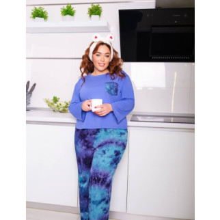 Жіноча піжама з яскравим візерунком DO2071 Морська хвиля - Інтернет-магазин спільних покупок ToGether
