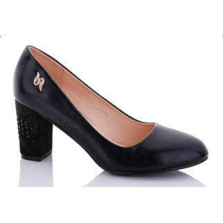 Туфлі жіночі чорні на зручному каблучку 37 = 24 см - Інтернет-магазин спільних покупок ToGether