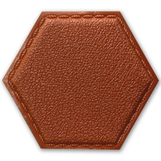 Декоративний шестикутник самоклеючий під шкіру коричневий 200x230мм (1103) SW-00000743 - Інтернет-магазин спільних покупок ToGether