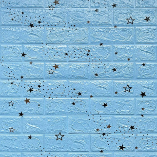 Самоклеюча 3D панель блакитні зірки 700х770х3мм (321) SW-00001342 - Інтернет-магазин спільних покупок ToGether