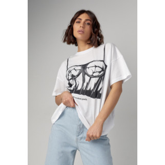 Корсетний шарм: Жіноча футболка з оригінальним принтом - Інтернет-магазин спільних покупок ToGether