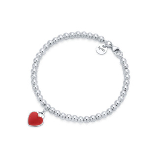 Срібний браслет Tiffany & Co червоне серце - Інтернет-магазин спільних покупок ToGether