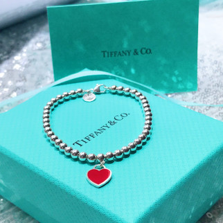 Срібний браслет Tiffany & Co червоне серце 17 - Інтернет-магазин спільних покупок ToGether