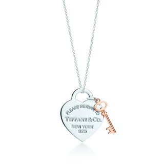 Срібна підвіска Heart Tag with Key Pendant Tiffany & Co Rose - Інтернет-магазин спільних покупок ToGether