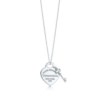Срібна підвіска Heart Tag with Key Pendant Tiffany & Co - Інтернет-магазин спільних покупок ToGether