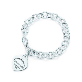 Срібний браслет Tiffany & Co Heart Tag Charm - Інтернет-магазин спільних покупок ToGether