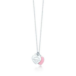 Срібна підвіска Mini Double Heart Tag Tiffany & Co - Інтернет-магазин спільних покупок ToGether