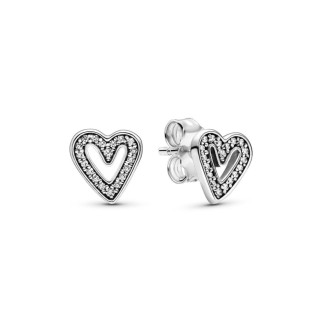 Срібні сережки   «Сяюче серце" 298685С01 - Інтернет-магазин спільних покупок ToGether