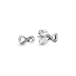Срібні сережки   «Сяючий символ нескінченності" 298820C01 - Інтернет-магазин спільних покупок ToGether