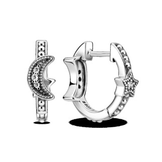 Срібні сережки   "Молодий місяць і зірки" 299152C01 - Інтернет-магазин спільних покупок ToGether