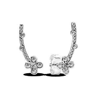 Срібні сережки   "Чотирьохлисна квітка" 297936CZ - Інтернет-магазин спільних покупок ToGether