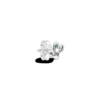 Срібна сережка  "Мій кактус" 298370NRG - Інтернет-магазин спільних покупок ToGether