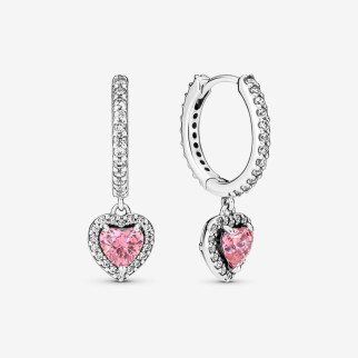 Срібні сережки   з блискучими серцями 291445C01 - Інтернет-магазин спільних покупок ToGether