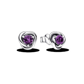 Срібні сережки   "Пурпурове коло вічності" 292334C02 - Інтернет-магазин спільних покупок ToGether