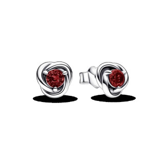 Срібні сережки   "Червоне коло вічності" 292334C06 - Інтернет-магазин спільних покупок ToGether