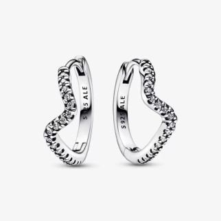 Срібні сережки   "Блискуча хвиля" 292545C01 - Інтернет-магазин спільних покупок ToGether