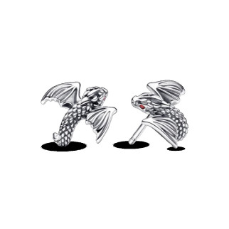 Срібні сережки "Вигнуті дракони" Гра Престолів - Інтернет-магазин спільних покупок ToGether
