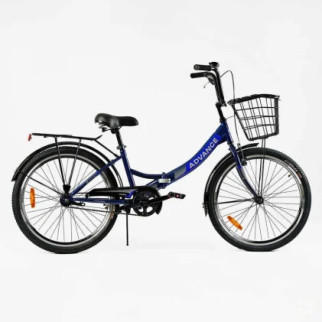 Велосипед складний Corso 24 Advance AD-24003 (1) одношвидкісний, складна сталева рама 14, корзина, багажник - Інтернет-магазин спільних покупок ToGether