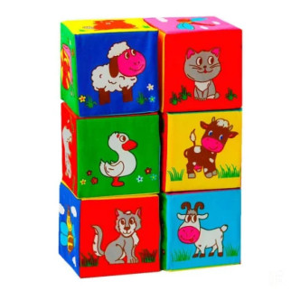 гр Набір MC 090601-10 кубиків "Перші тварини" (20) "Масік", 6 кубиків, в пакеті - Інтернет-магазин спільних покупок ToGether