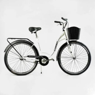Велосипед міський Corso «FORTUNA» 28 FR-8647 (1) одношвидкісний, сталева рама 20, корзина, багажник - Інтернет-магазин спільних покупок ToGether