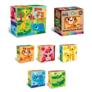 Кубики деревяні "Colourful Zoo" (4 шт) - Інтернет-магазин спільних покупок ToGether