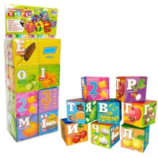 Мякі кубики з літерами "Їжа" (8 шт) - Інтернет-магазин спільних покупок ToGether