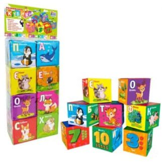 Мякі кубики з літерами "Тварини" (8 шт) - Інтернет-магазин спільних покупок ToGether