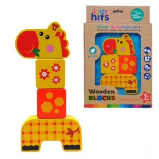 Деревяна іграшка-конструктор "Wooden Blocks: Жирафа", 4 елементи - Інтернет-магазин спільних покупок ToGether