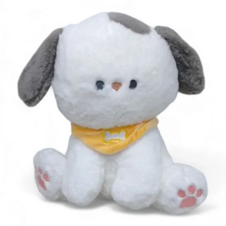 Мяка іграшка "Собачка", 30 см (білий+сірий) - Інтернет-магазин спільних покупок ToGether
