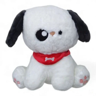 Мяка іграшка "Собачка", 30 см (білий+чорний) - Інтернет-магазин спільних покупок ToGether