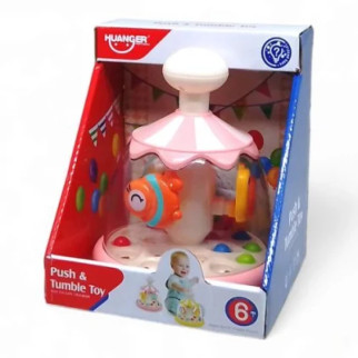 Дитяча іграшка "Дзига: Push & Tumble Toy", з кульками (рожева) - Інтернет-магазин спільних покупок ToGether