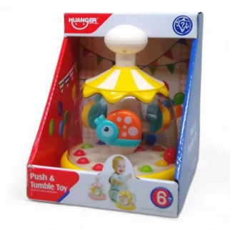 Дитяча іграшка "Дзига: Push & Tumble Toy", з кульками (жовта) - Інтернет-магазин спільних покупок ToGether