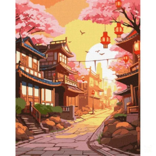 Картина за номерами "Японська вуличка" KHO3645 40х50 см - Інтернет-магазин спільних покупок ToGether