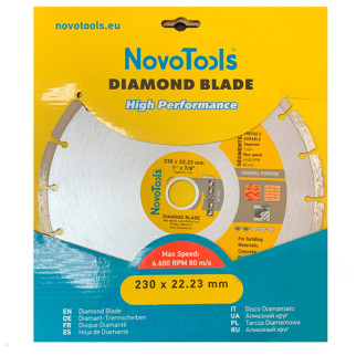 Диск алмазний NovoTools Basic 230 мм * 7 мм * 22,23 мм Сегмент - Інтернет-магазин спільних покупок ToGether