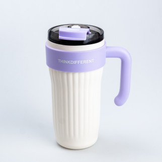 Термокухоль з ручкою 860 мл термос чашка кухоль 21 см Біла - Інтернет-магазин спільних покупок ToGether