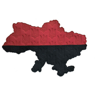 Велкро панель для шевронів Мапа України червоно-чорна - Інтернет-магазин спільних покупок ToGether